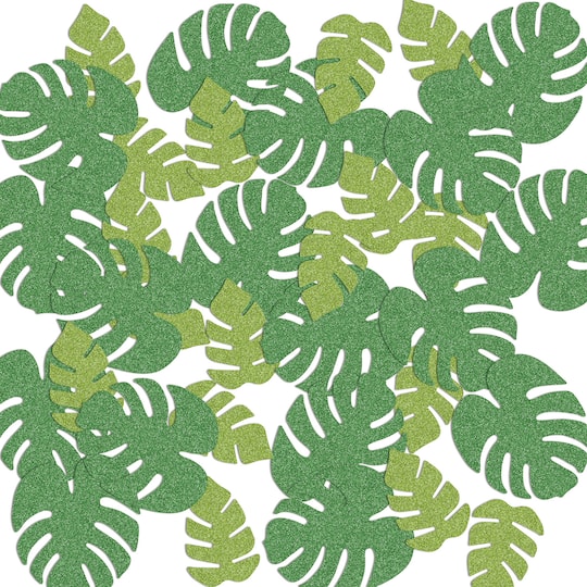 Beistle 1oz. Tropical Palm Leaf Deluxe Sparkle Confetti